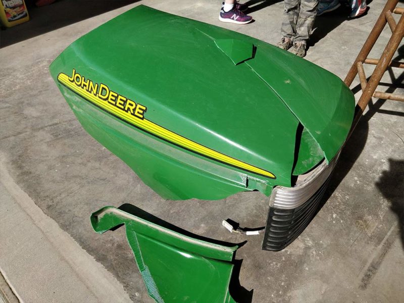 John Deere Lawn Mower Hood Repair with Fixit Aves Maker of